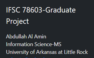 Graduate Project